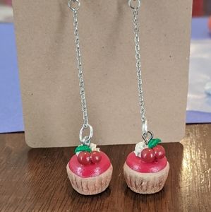 Cherry cupcake earrings